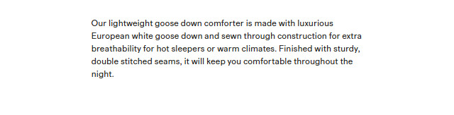 NWT QUINCE LUXE GOOSE DOWN COMFORTER KING /CAL KING INSERT LIGHTWEIGHT ORIG $300