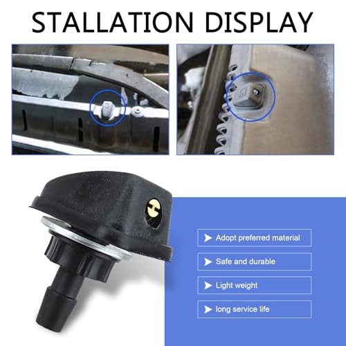 2 PCS Windshield Washer Nozzles, Adjustable Front Windshield Sprayer Nozzles,