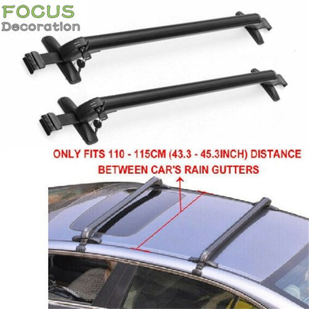 Universal Car Top Luggage Roof Rack Cross Bar Adjustable Window Frame 43.3''