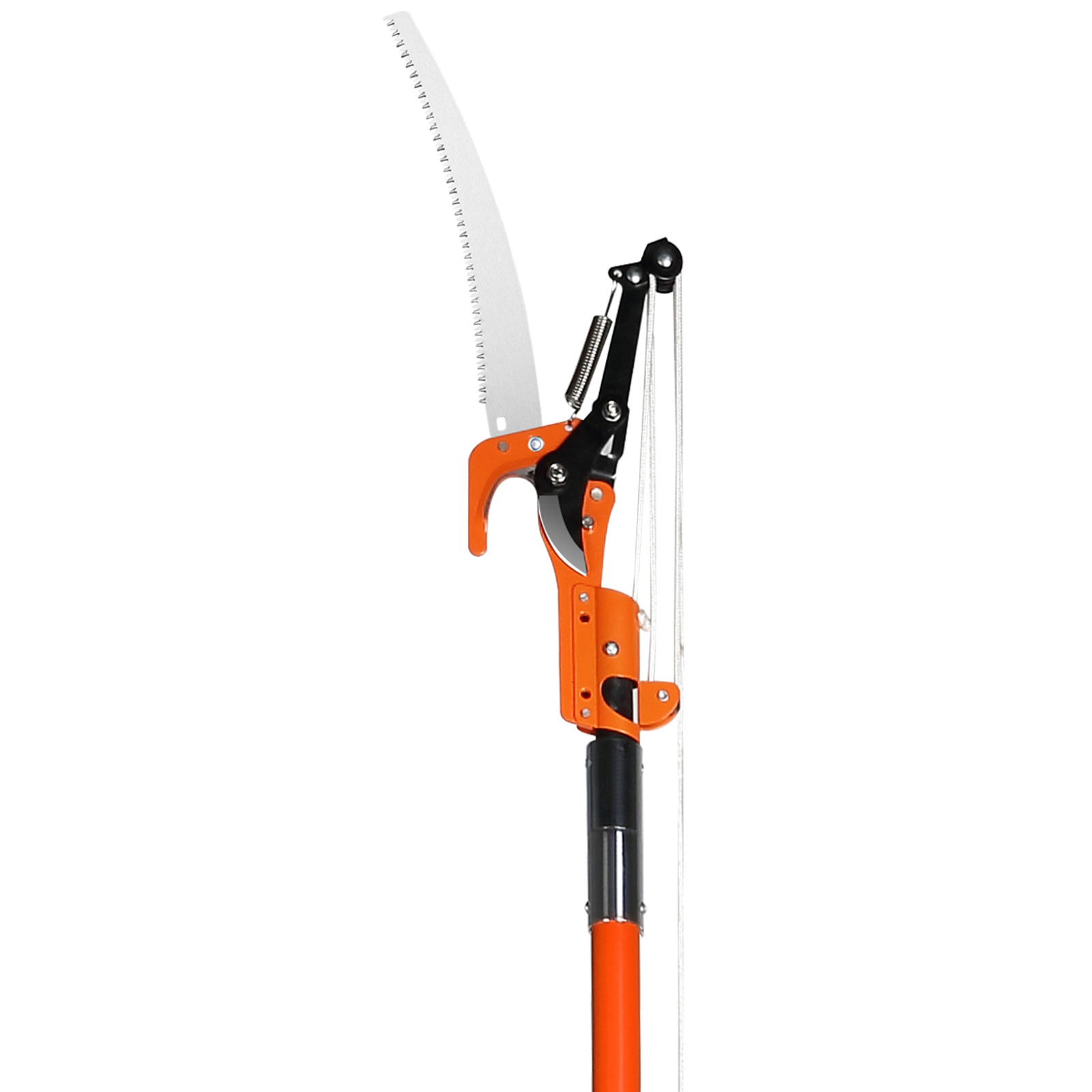 VEVOR Manual Pole Saw Extendable Tree Pruner 7.3-27 ft Fiberglass Pole Scissors