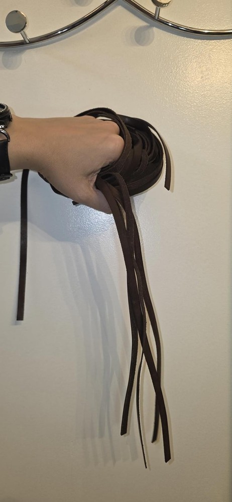 Brown Leather Tassel Belt