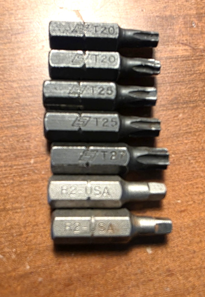 Vntg SNAP-ON TOOLS Screwdriver & 5 Torx Bits SSTM40 Black Underline Plus 2 Bits