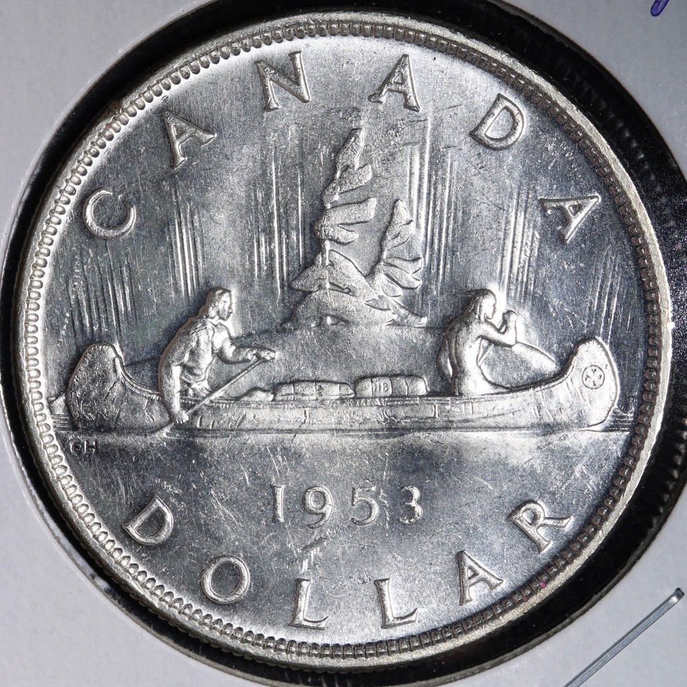 1953 Canada SILVER One Dollar BU *UNCIRCULATED* MS E392 AITHP