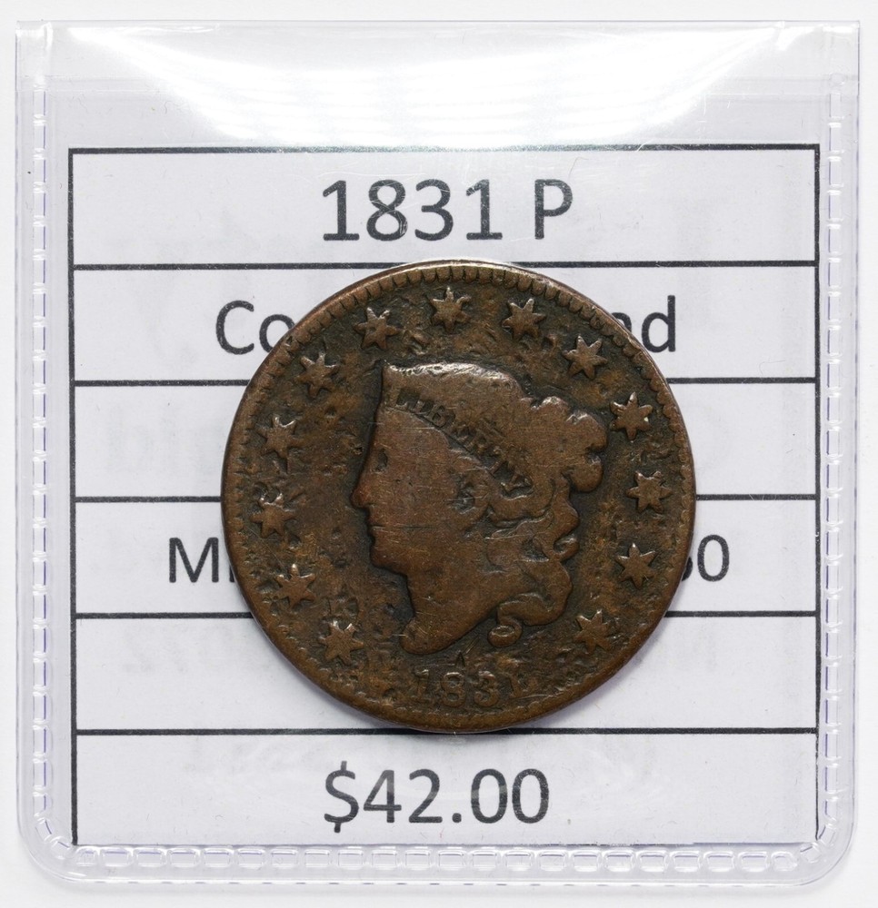 1831 Coronet Head Copper Large Cent