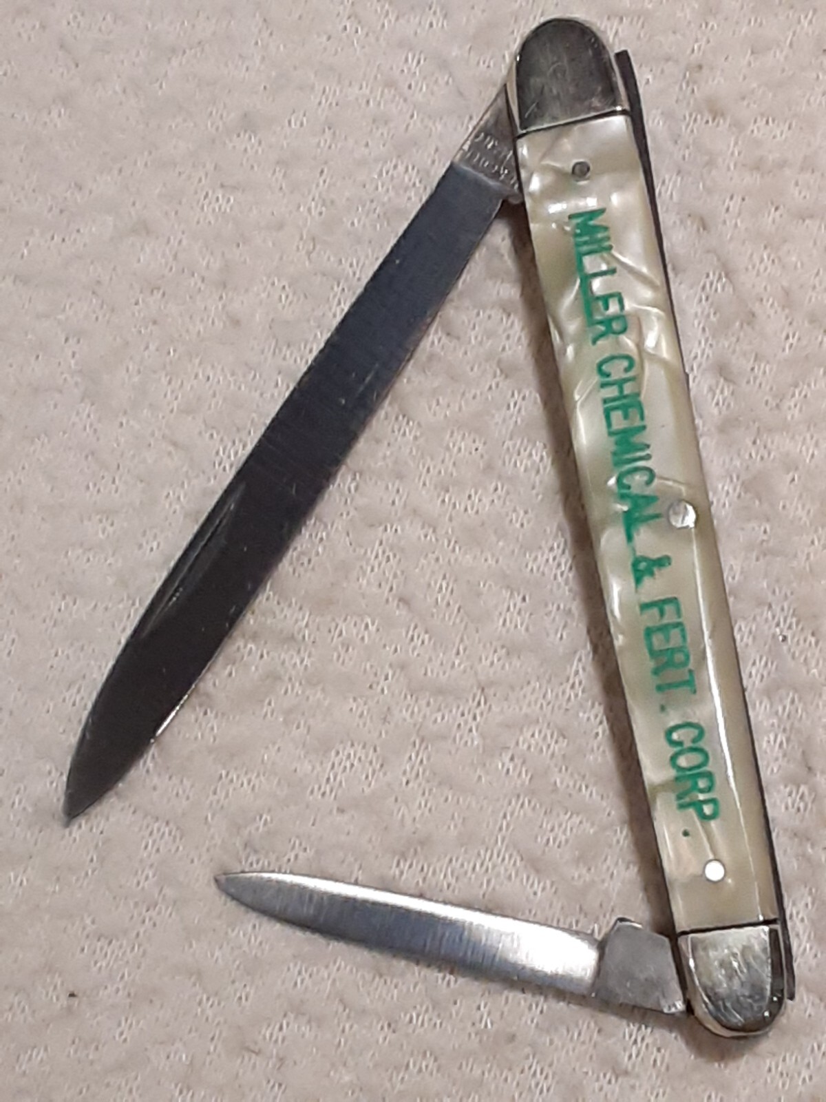 VINTAGE MURCOTT GERMANY ADVERTISING POCKET KNIFE MILLER FERTILIZER CORP BALTO MD