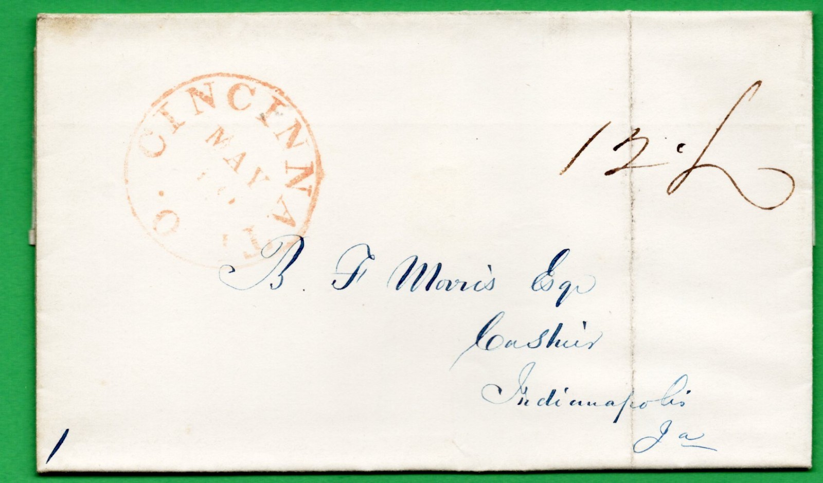 U.S.  Folded Letter  - Cincinnati, Oh  - 1843  -    MB-168