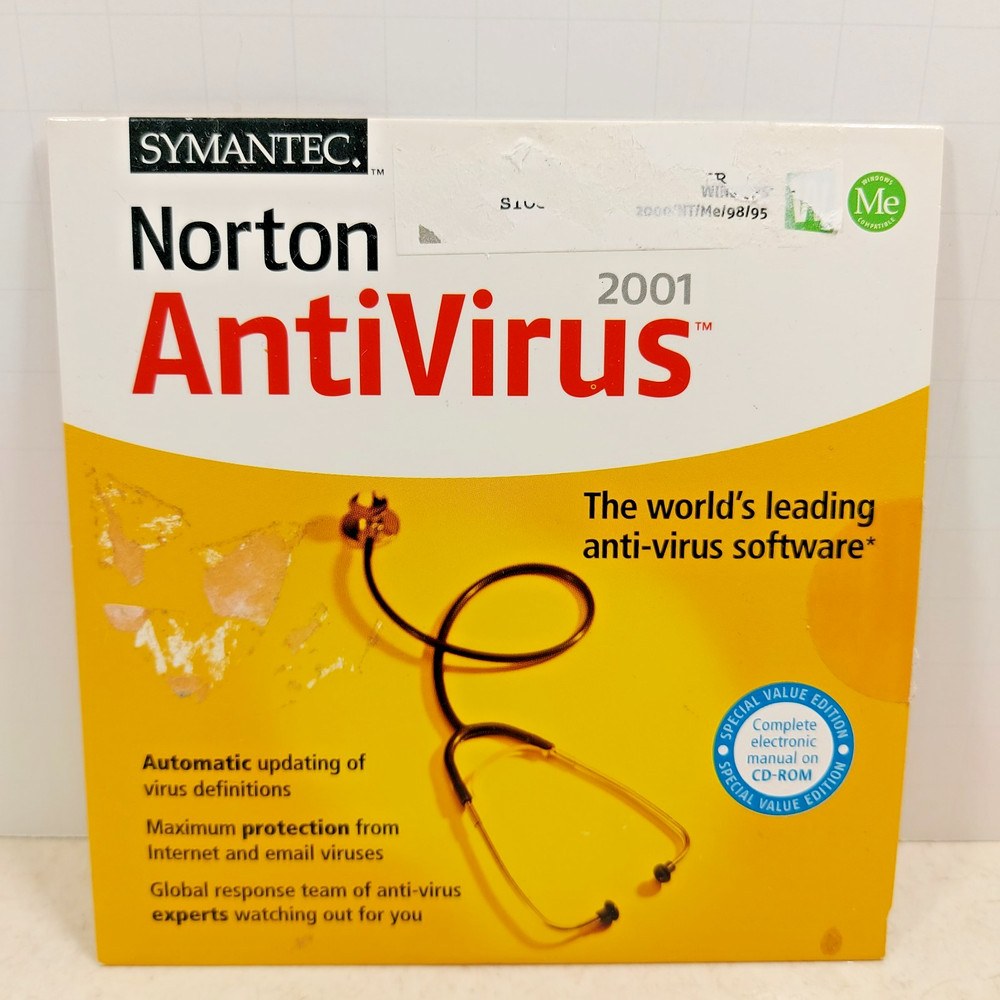 Norton AntiVirus 2001 CD Rom Windows Symantec