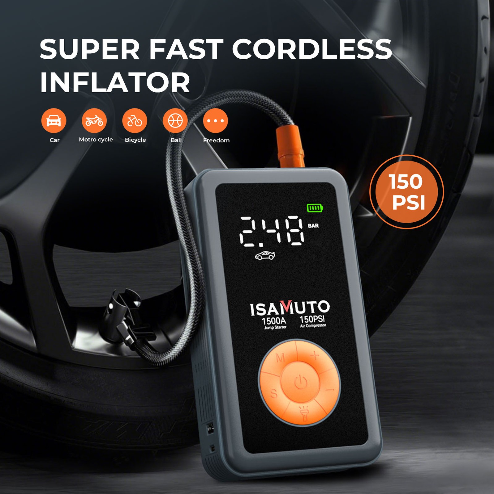 12000mAh 1500A Arrancador Cargador De Bateria Portatil Para Auto Carro Coche