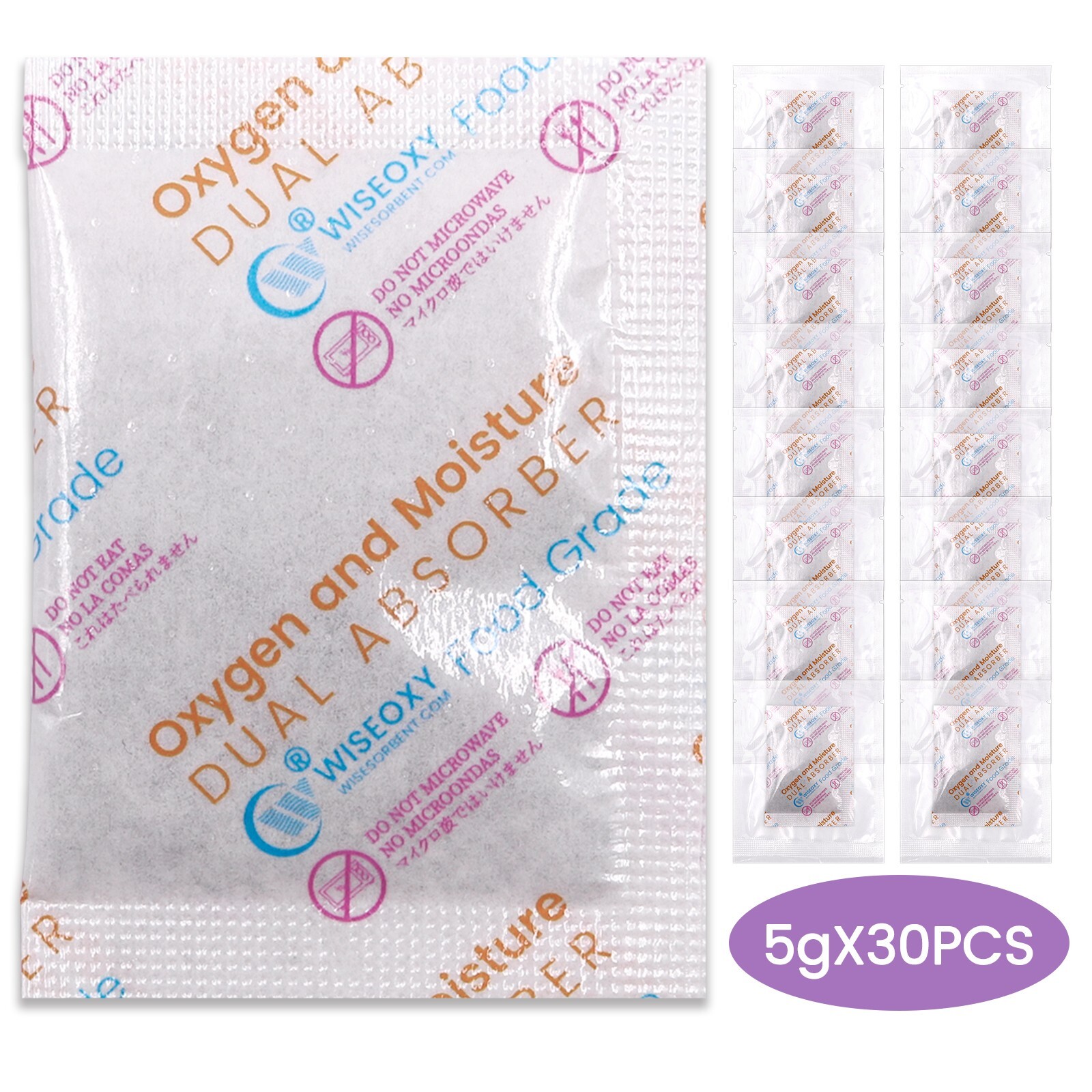 Oxygen Absorbers With Strong Moisture Removal for Long Term Food Storage