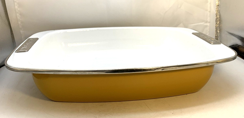 Kitchen Aid Yellow Enameled Roaster