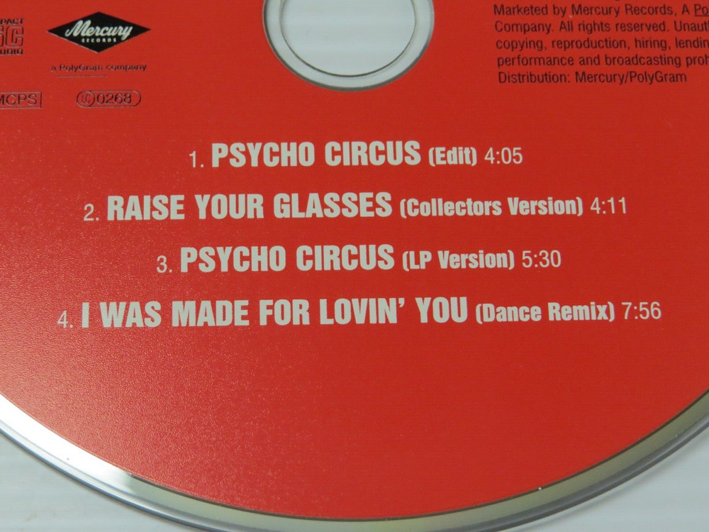 KISS PSYCHO CIRCUS PROMOTIONAL 4 TRACK EP COMPACT DISC 1998 OFFICIAL MERCURY USA
