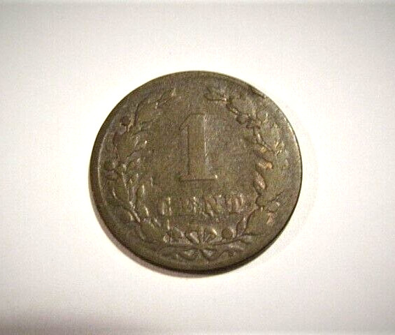 Netherlands 1877 1 Cent Old Coin