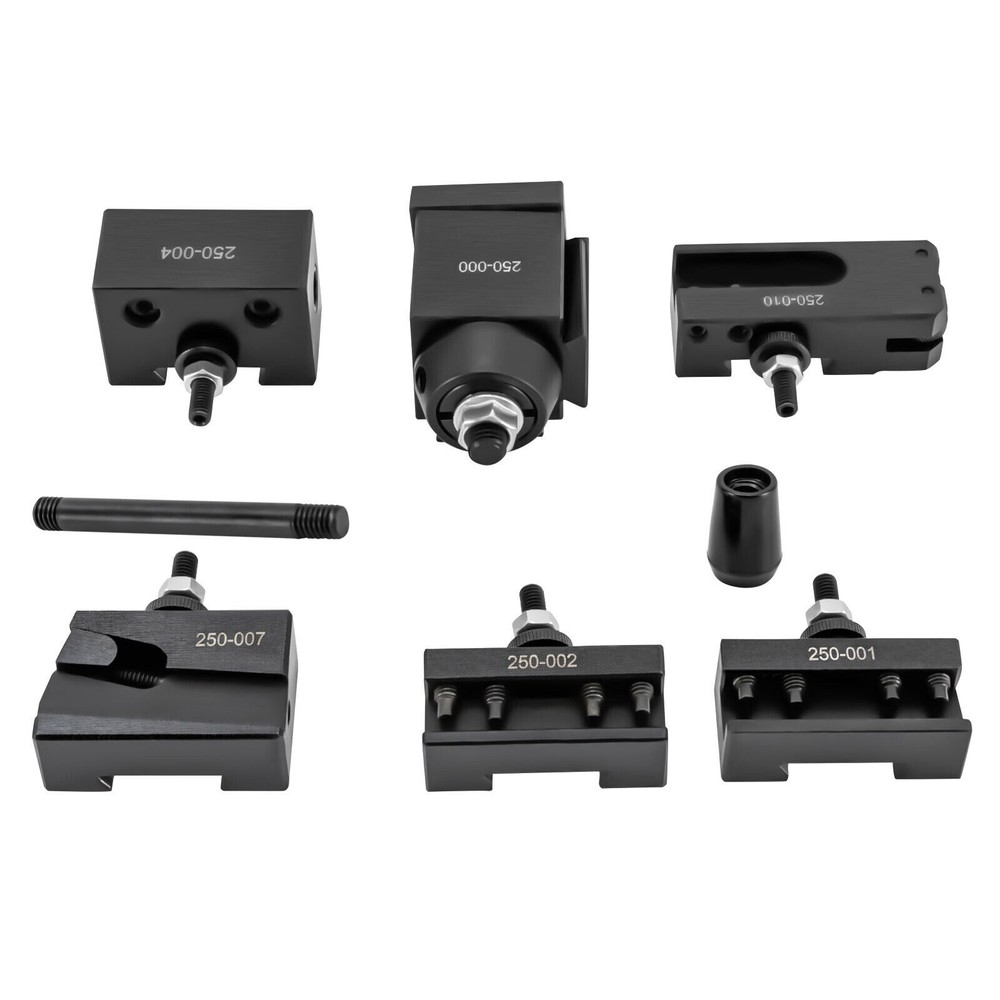 6 Pack Wedge Type Quick Change Tool Post Sets For 6-9" Swing Mini Lathe Black