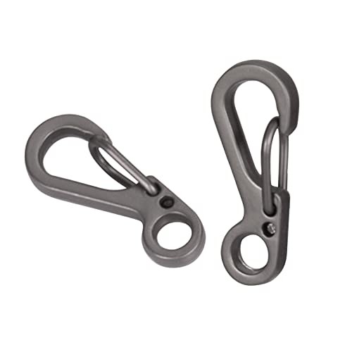 20Pcs Spring Snap Hook Carabiners Clip Spring Hanging Mini Version-Gun Grey
