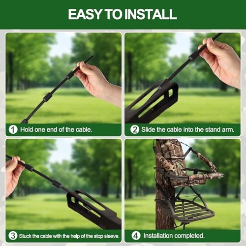 Replacement Tree Stand Cables,Pair of Replacement Cables for Climbing