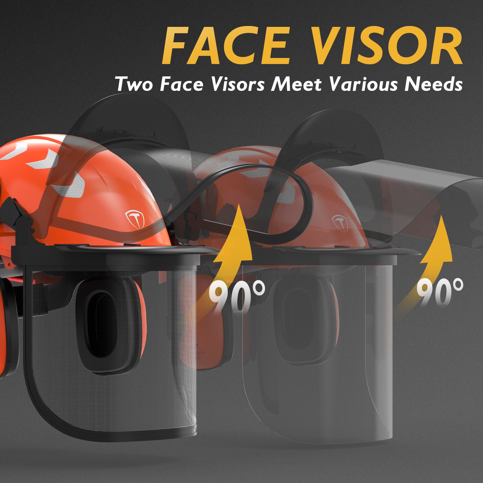 Forestry Safety Helmet With Ear Protection Chainsaw Helmet With Mesh Face Shield