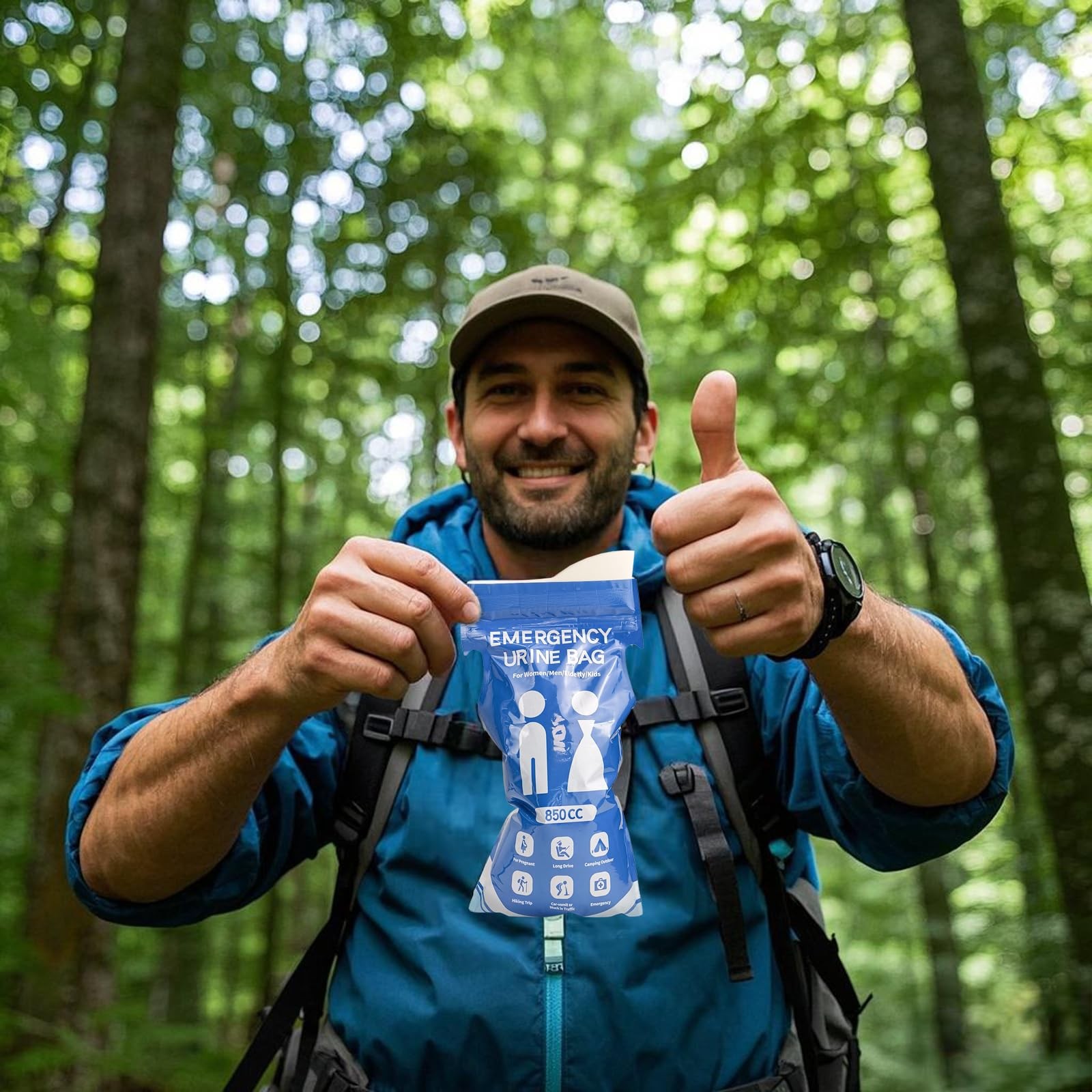 900CC Disposable Urine Bag, 12 PCS Emergency Portable Urinal Bags for Men/Wom...