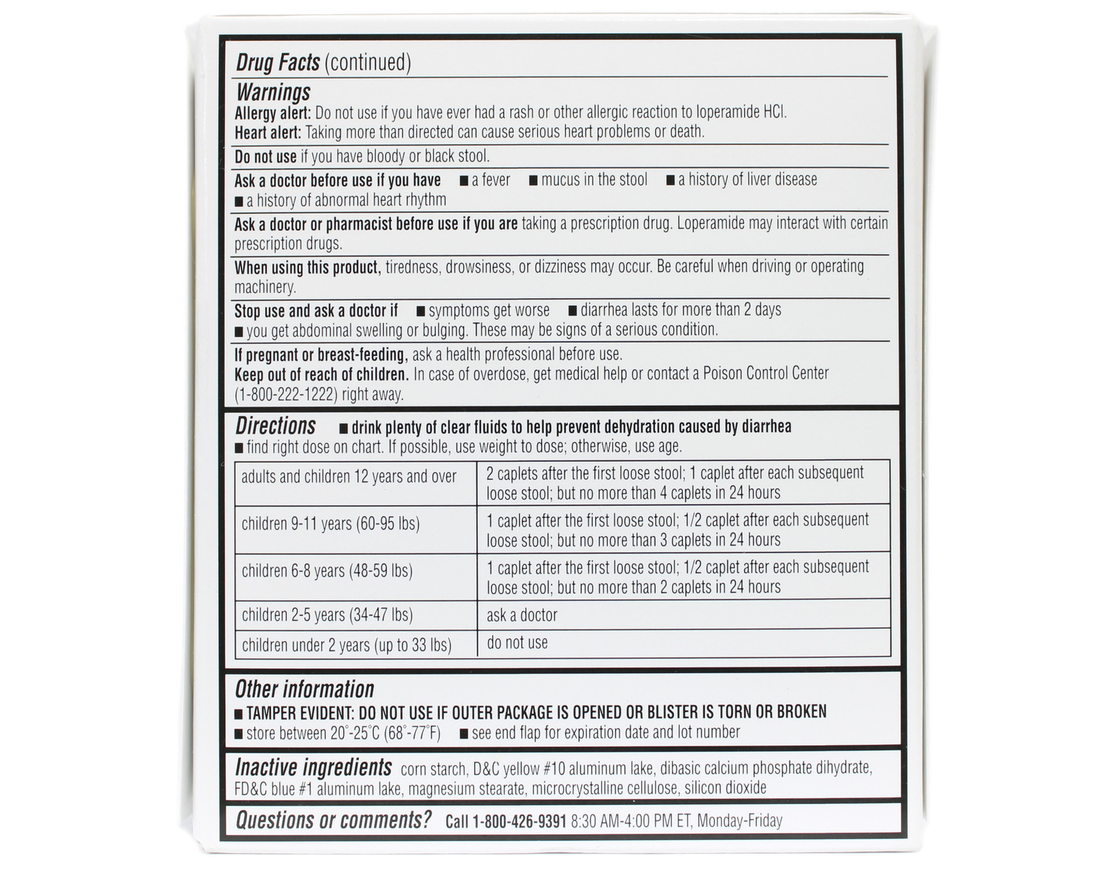 6 Pack Quality Choice Anti-Diarrheal Lopermaide HCI 24 Caplets