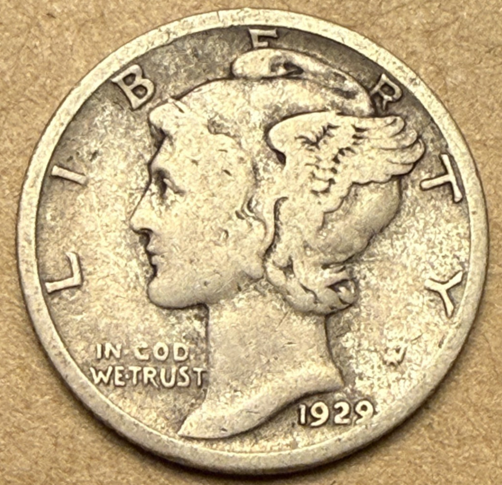1929-S Mercury Silver Dime