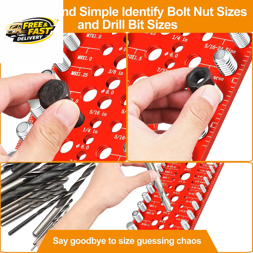 Thread Checker - 55 Nut & Bolt Thread Checker, Bolt Size and Thread Gauge 19