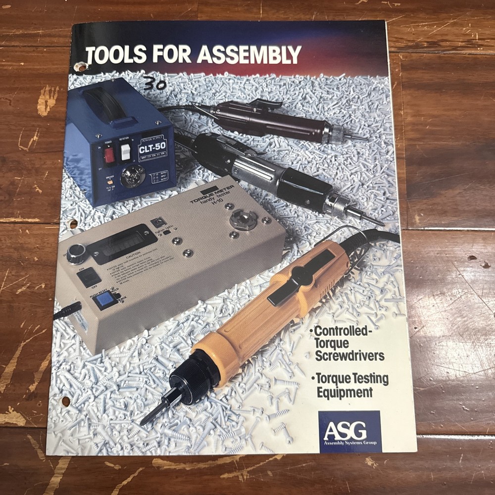 ASG Assembly Systems Group Controlled-Torque Screwdrivers Catalog