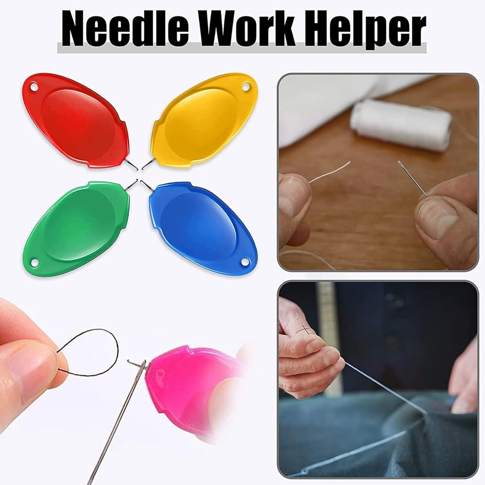20PCS Needle Threaders for Hand Sewing Plastic Wire Hook Simple Threader Needles