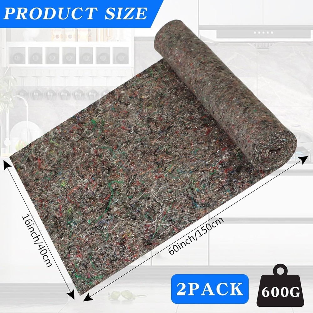 2Pcs Dishwasher Insulation Blanket - Wall & Pipe Blanket, Gray