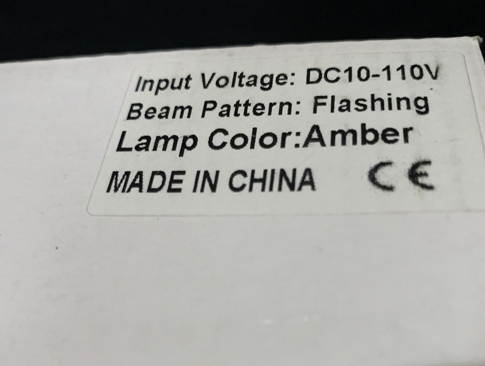 WARNING Light Strobe Flashing Orange Threaded Base DC10-110V NEW