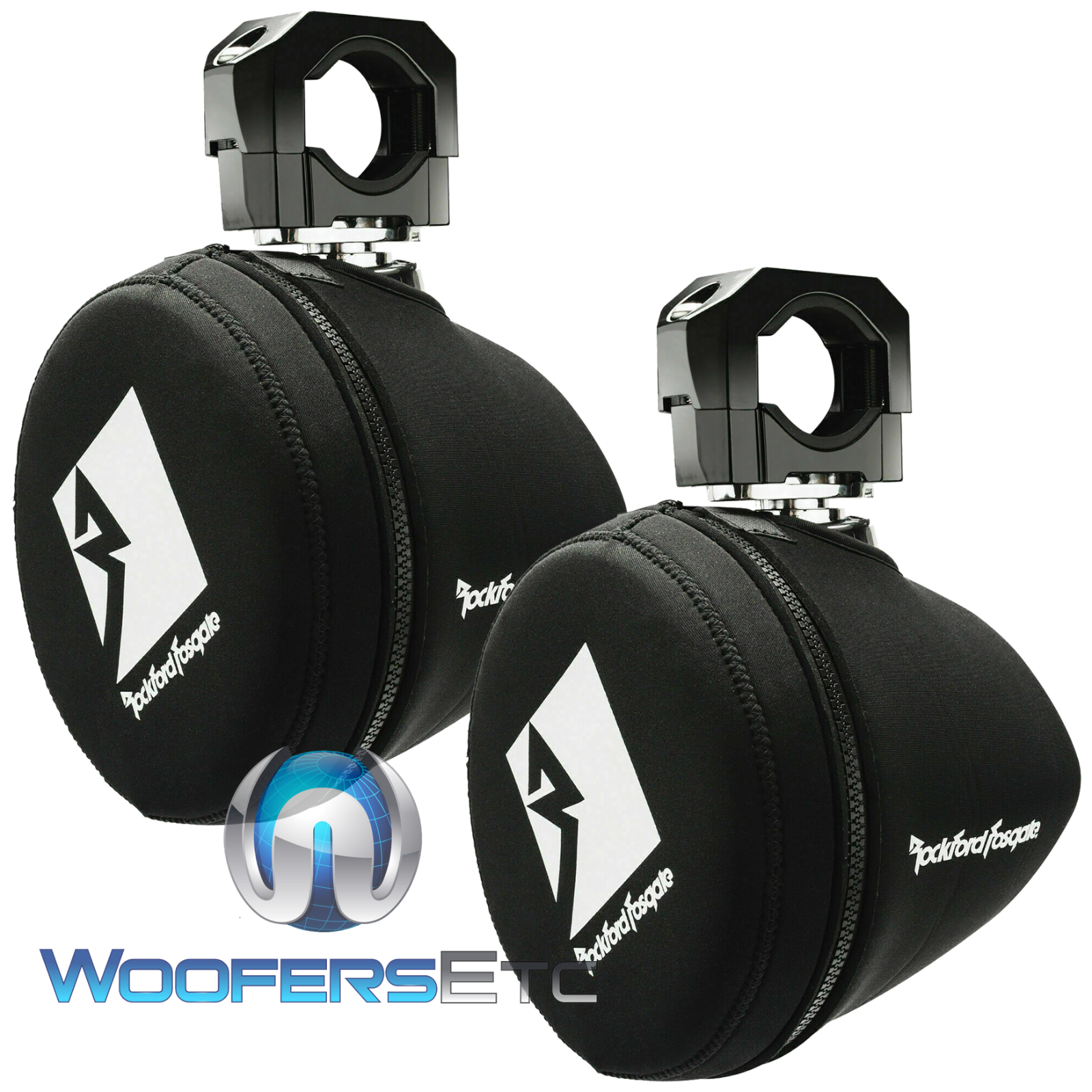 ROCKFORD FOSGATE PM265SPFM 6.5" BLACK MARINE WAKEBOARD TOWER SPEAKER BAGS COVERS