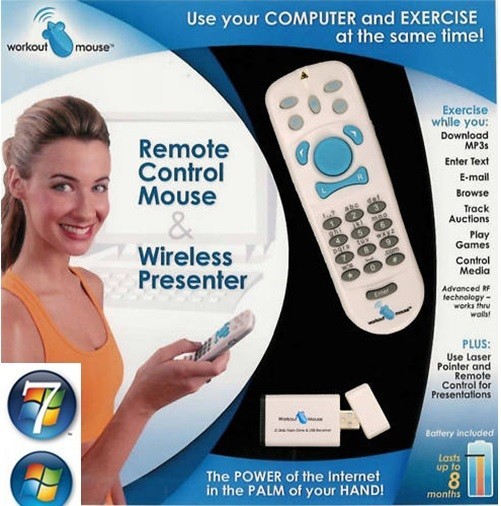 RF Wireless Windows Media Remote Control Mouse Laser Pointer Cordless Presenter
