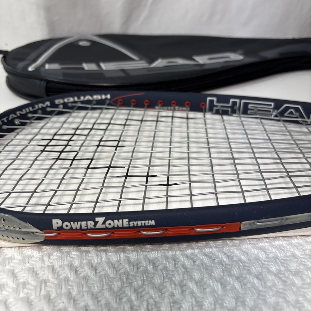 Head Ti 150 Power Zone Squash Racket Titanium, With Case