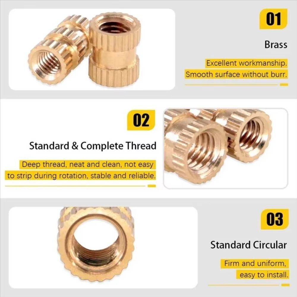 Heat Set Insert Nuts Threaded Inserts Hot Melt Nut Insert M2 M2.5 M3 M4 M5 M6