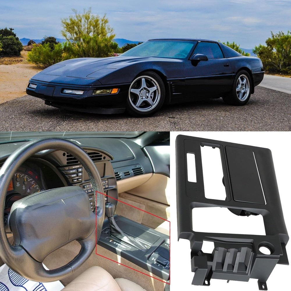 Automatic Shift Console Plate Replacement for 1994-1996 Corvette Black