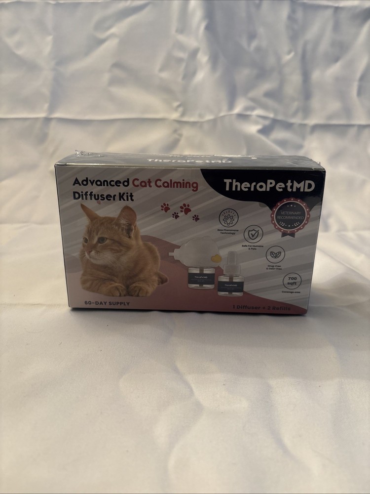 TheraPetMD Advanced Cat Calming Diffuser Kit 60 Day Supply 1 Diffuser 2 Refills!