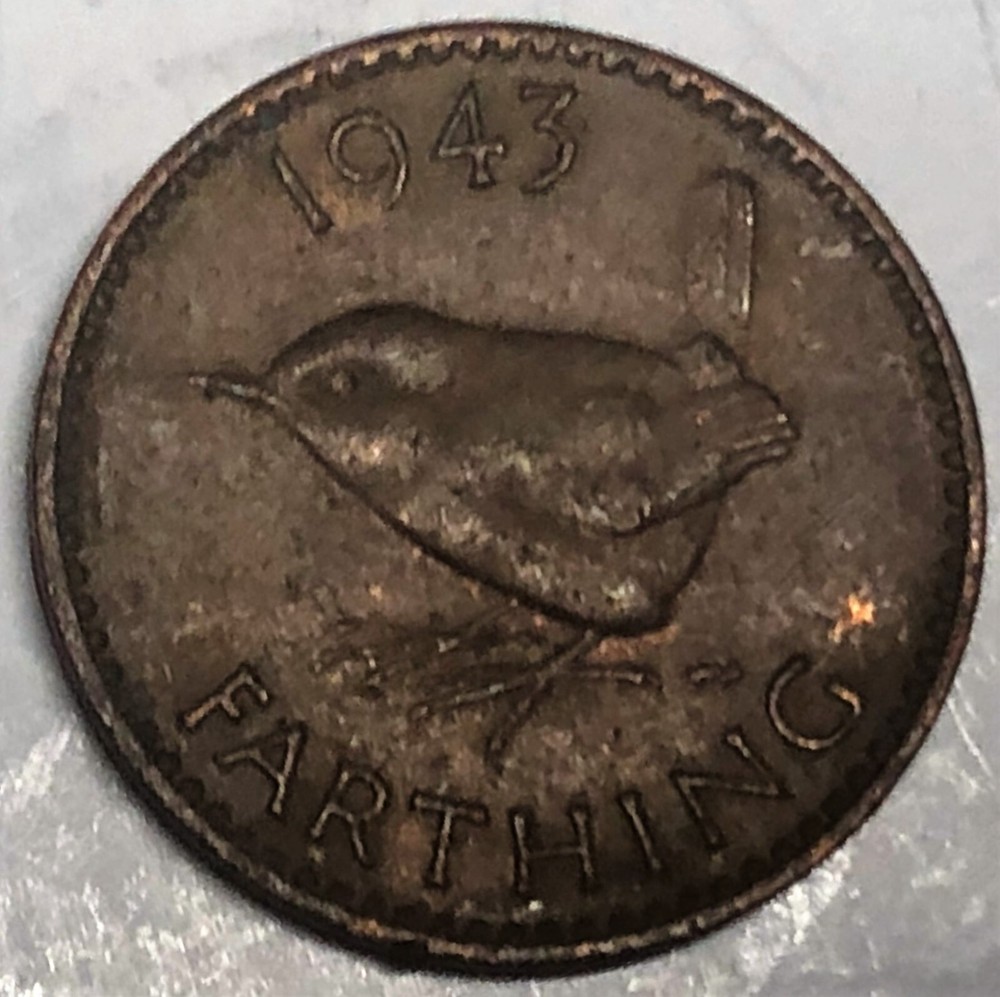 # C9568    GREAT BRITAIN     COIN,    FARTHING  1943