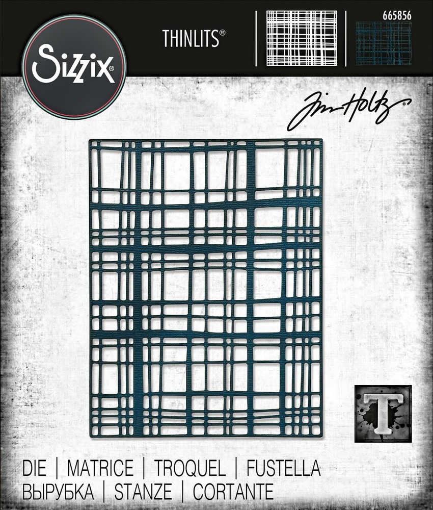 Sizzix Thinlits Simple Plaid #665856 Retail $19.99 Tim Holtz