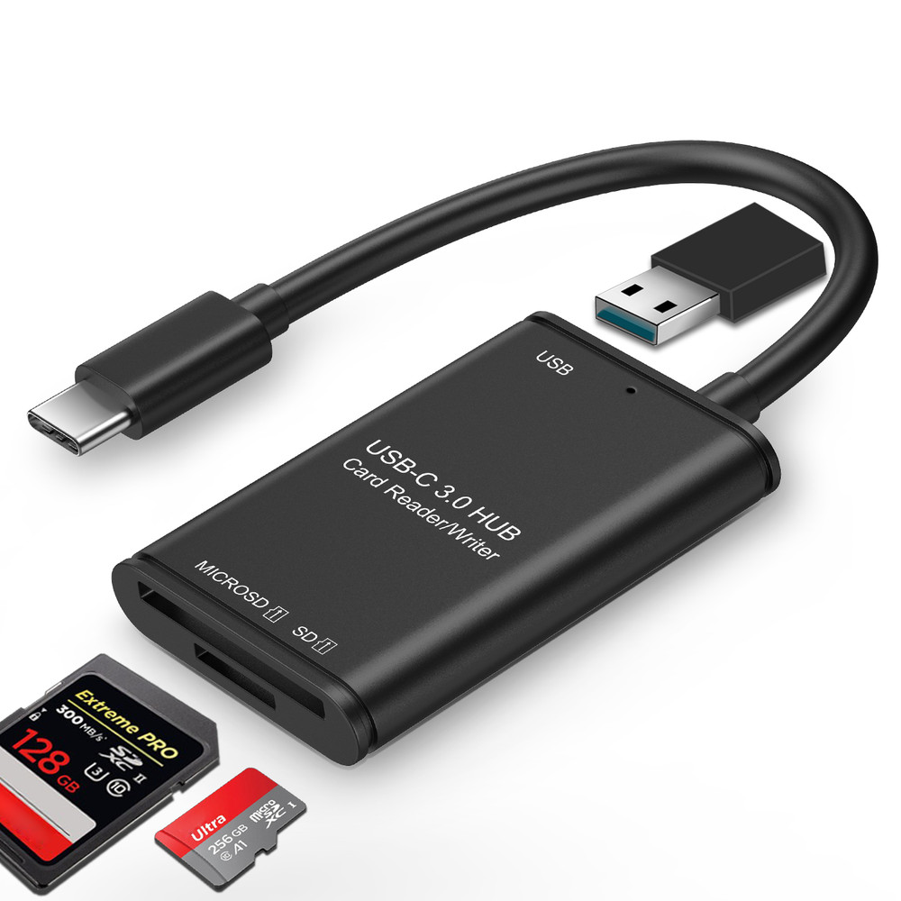 USB C to SD Card Reader Writer USB 3.0 OTG Adapter Micro SD Memory Card Reader