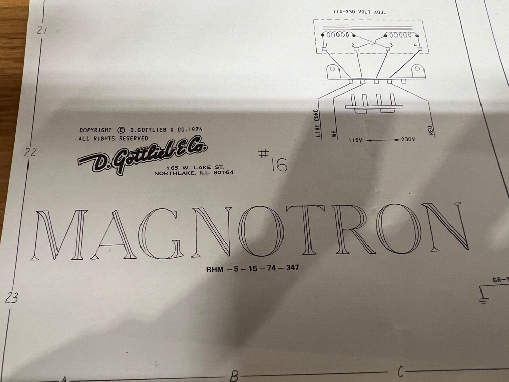 Gottlieb: Magnotron- Schematic