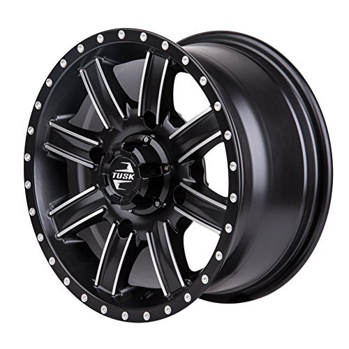 TUSK 4/156 Cascade Wheel 14x7 5.0 + 2.0 Machined/Black for UTV