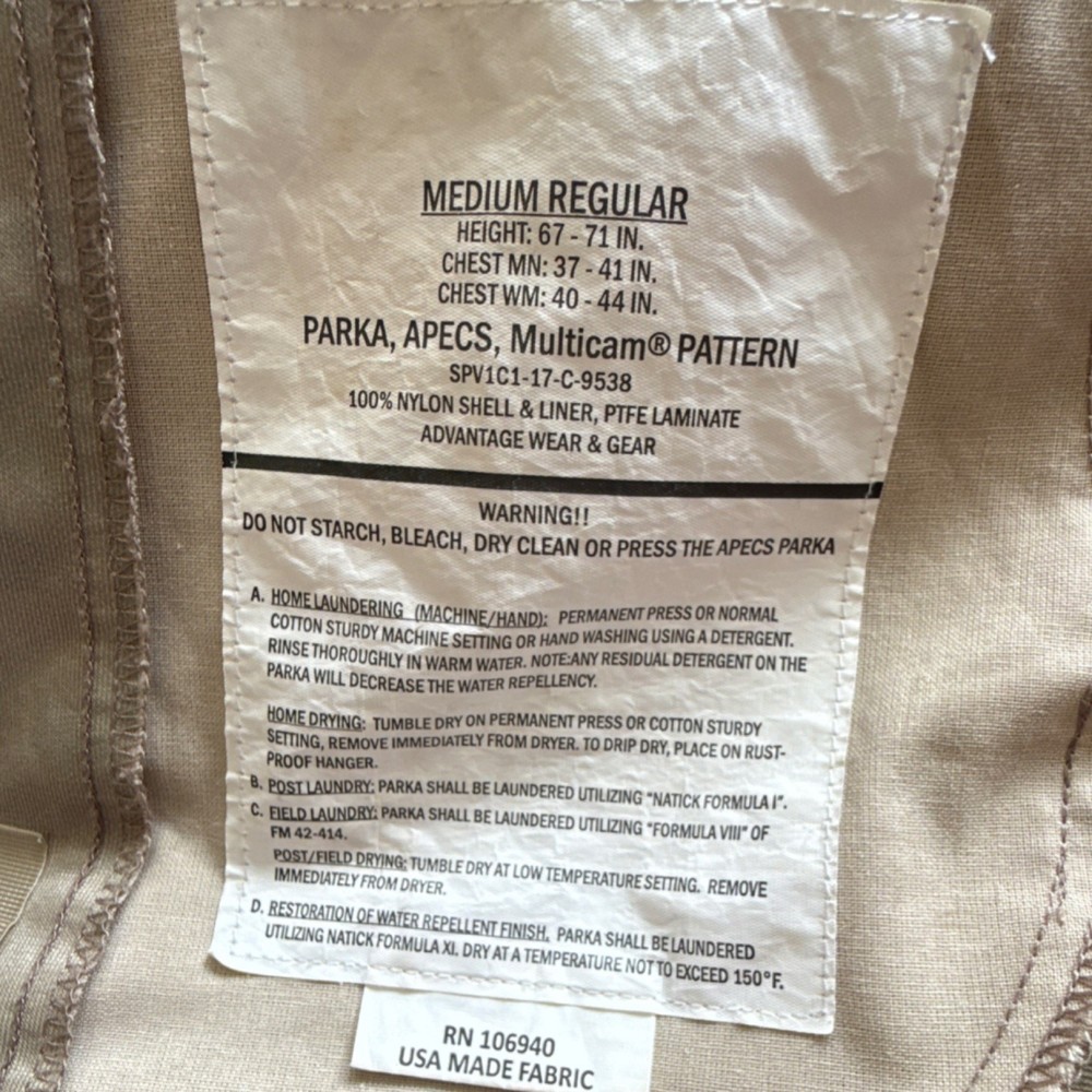 APECS, PARKA, Multicam