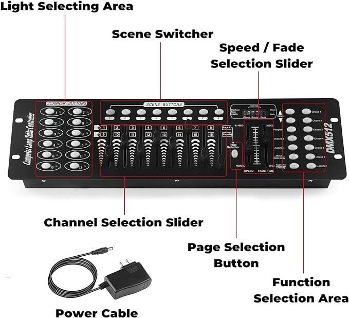 192 Channels Operator Console Controller DMX 512 For Stage Lighting DJ Light New