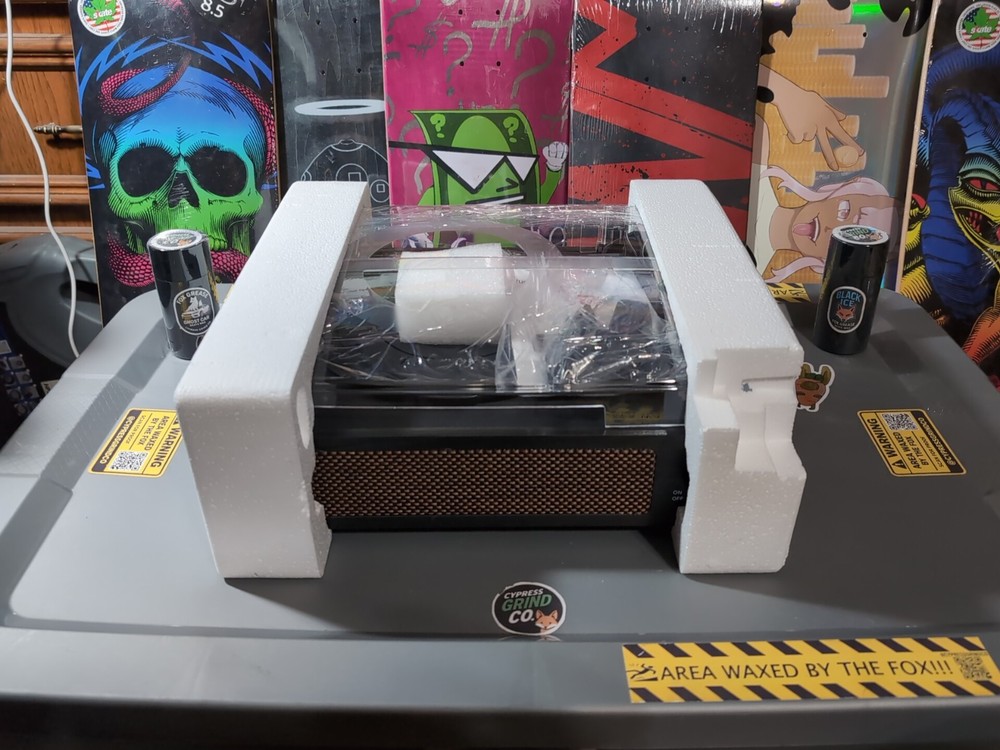 WOCKODER Record Player Bluetooth Turntable 3 Speed Built-in Speakers