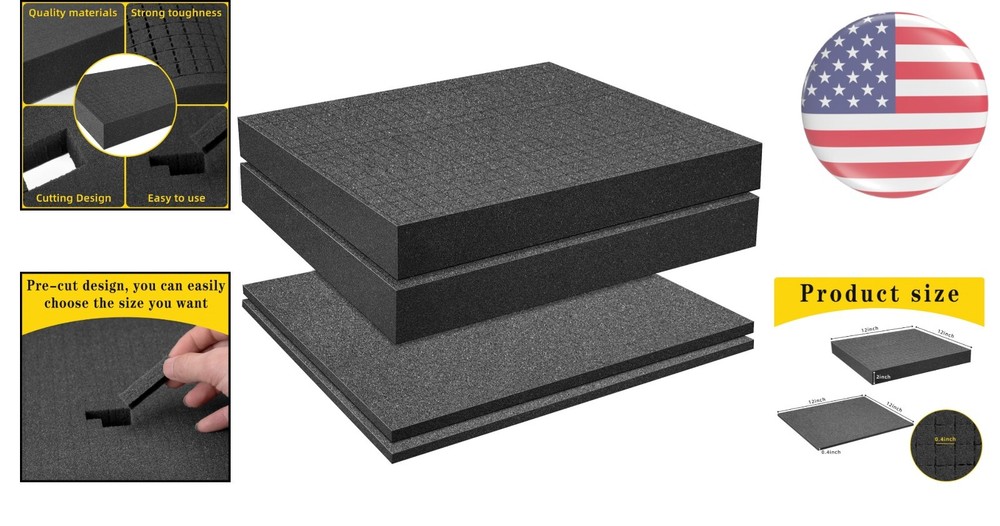 Pick and Pluck Foam Inserts - 2 Sizes for Organized Storage Solutions