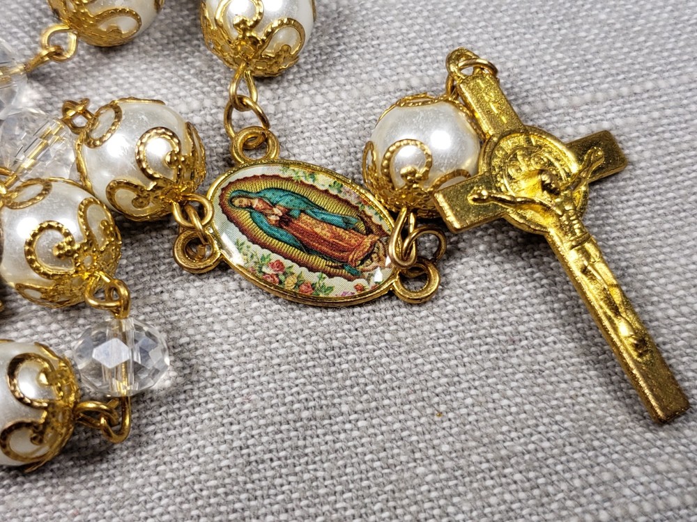 Vintage Rosary Chaplet Our Lady Of Guadalupe Christian Religious B69