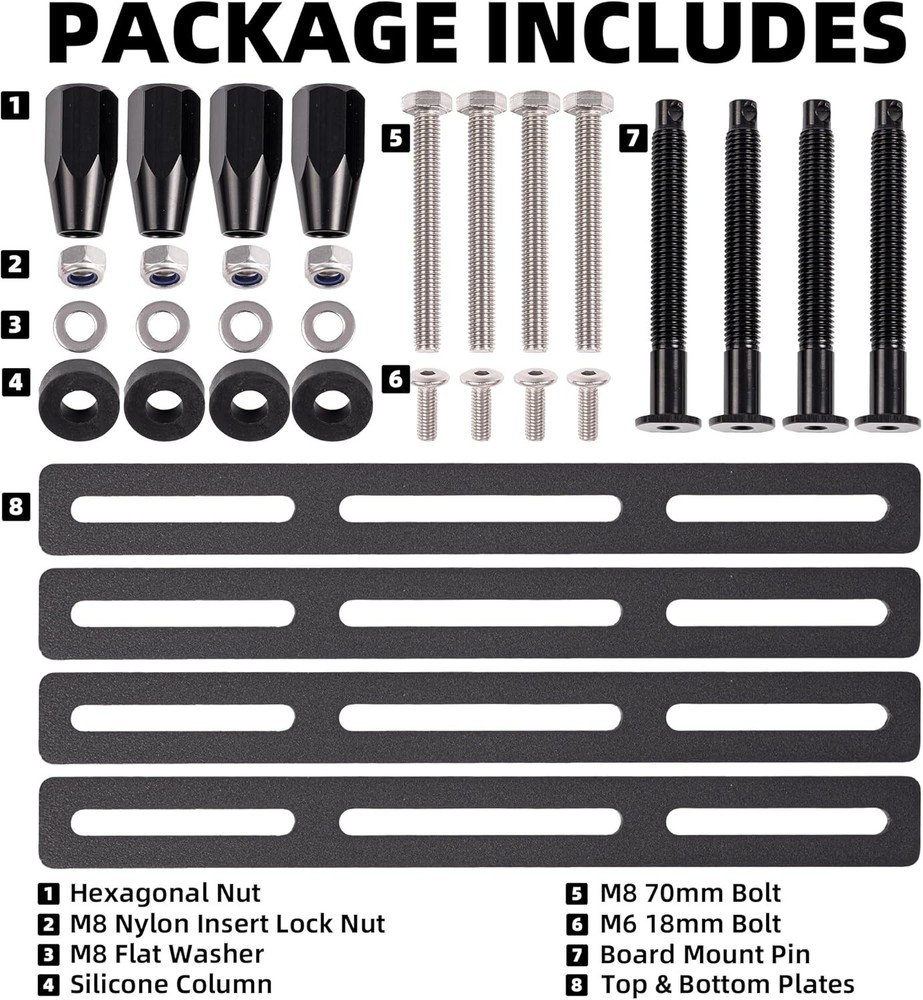 Mount Kit, Universal Bracket for Traction Tracks, Adjustable DIY Lockable Pin S