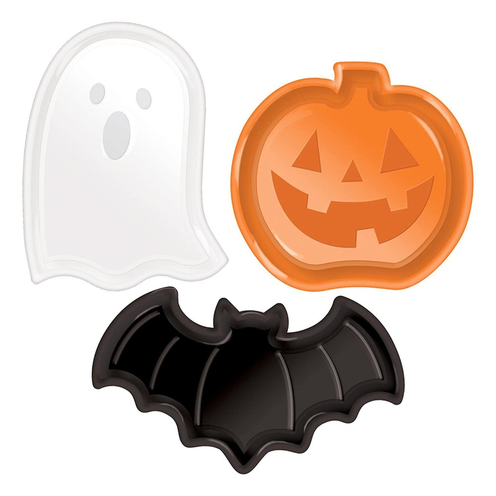 Halloween Pumpkin Bat Candy Dish Decorative Fruit Tray Plastic PP Material