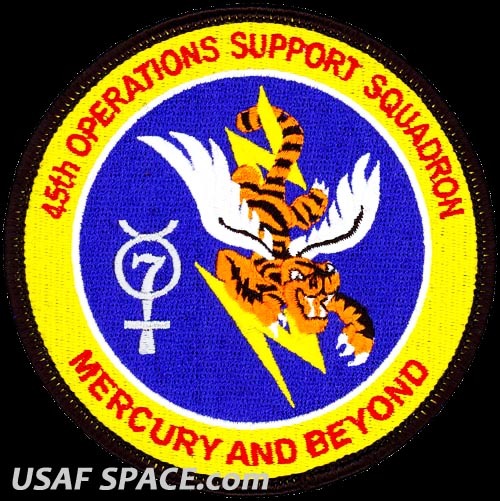 USAF 45th OPERATIONS SUPPORT SQ. - MERCURY  & BEYOND - ORIGINAL VEL SPACE PATCH