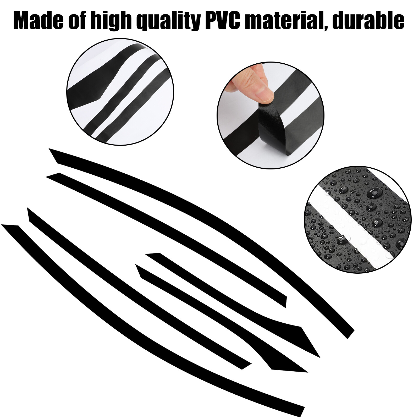 6Pcs Chrome Delete Blackout Window Trims For Honda Accord Sedan 2018-2022 Black