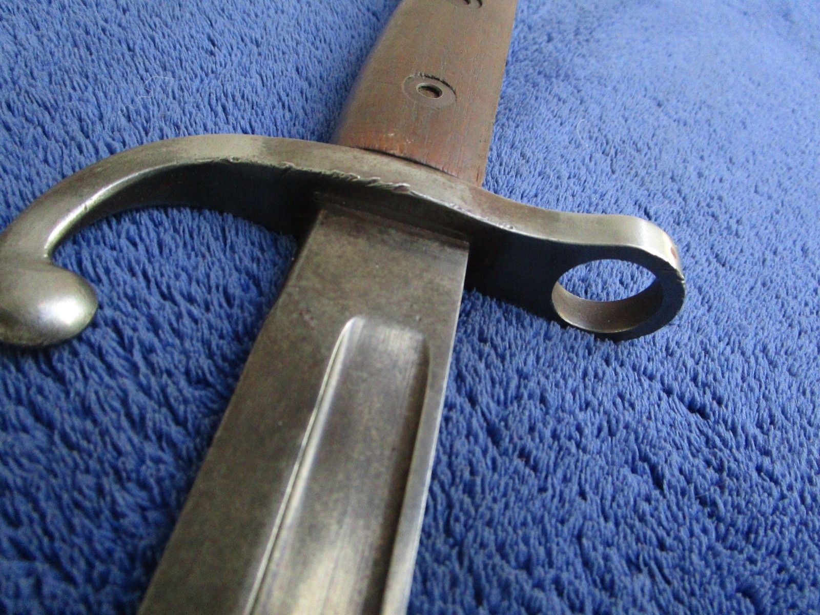 RARE ORIGINAL US MADE M1889 BELGIAN BAYONET AND SCABBARD MAKER HOPKINS AND ALLEN
