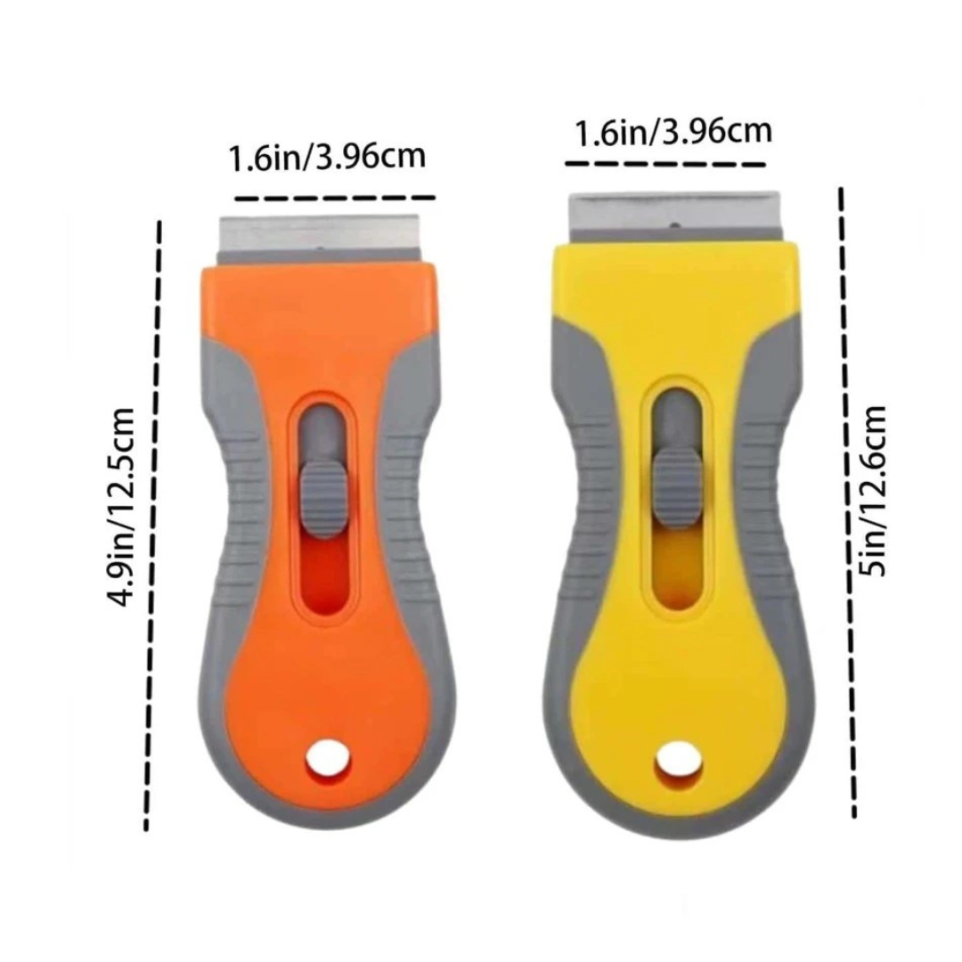 Razor Blade Scraper Tool Retractable Multipurpose Two Tone Cleaning Tools (1 pc)
